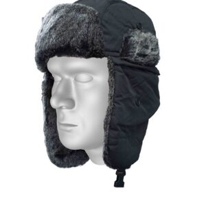 Czapka zimowa uszatka  CORK czarna Stalco