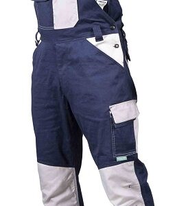 Spodnie robocze ogrodniczki  Industry Line  granatowo-białe     STALCO PREMIUM