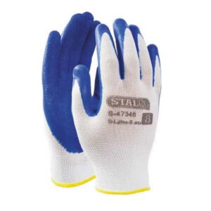 Rękawice poliestrowe "S-LATEX B"  ECO  niebieskie     STALCO