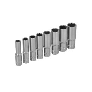 Zestaw nasadek głębokich 1/4" 8el. stalco