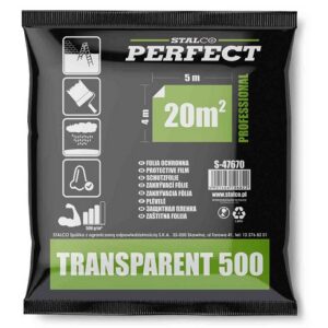 Folia malarska ekstra mocna 500g/m2LDPE transparent PERFECT