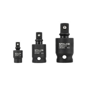 Przegub udarowy kulisty ZESTAW 1/4"-3/8"-1/2" CrMo Stalco Perfect