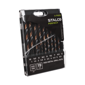 Wiertła HSS do metalu zestaw 19el. 1-10mm STALCO PERFECT