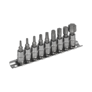 Zestaw bitów na nasadkach 1/4” na listwie 9 szt. Torx STALCO