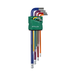 Klucze sześciokątne imbusowe extra długie z kulką 1,5-10mm STALCO